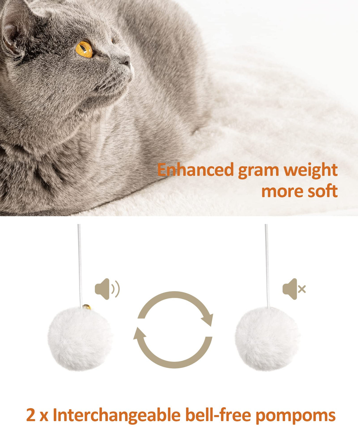 FourFurPets 43.8in 3-Tier Modern Cat Tree Tower Condo, Cat Scratch Posts for Indoor Cats, Big Plate, Two 19.7in Full Sisal Scratching Posts, Rustic Brown FourFurPets