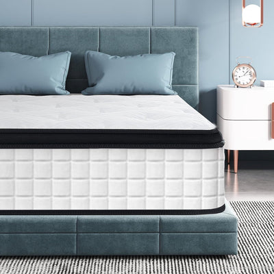 King Size Hybrid Mattresses 12 Inch, Firm Memory Foam Mattress with Extra Thick Comfort Layer for Pressure Relief, Individually Pocket Coils Springs | Motion Isolating | Certipur-US Certified (King)