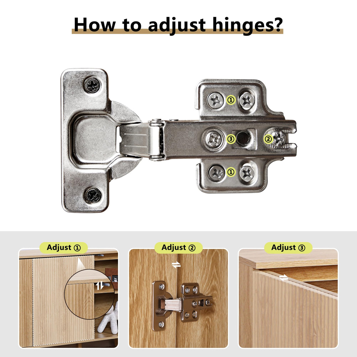 Fluted Sideboard Buffet Cabinet with Storage, Modern Storage Cabinet with 3 Doors, Wood Credenza Buffet Sideboards, Bar Cabinets Console Table for Kitchen Dining Living Room Entryway (Natural) XUZENEST