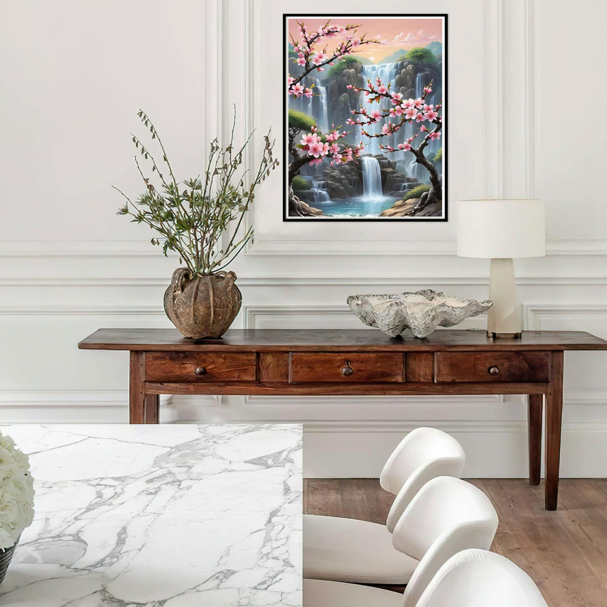 Ausanrl Plum Blossom Diamond Art Painting-Diamond Painting for Adults,5D Diamond Painting Flowers,DIY Full Drill Diamond Painting Flower Gem Painting and Crafts 12x16inch Ausanrl