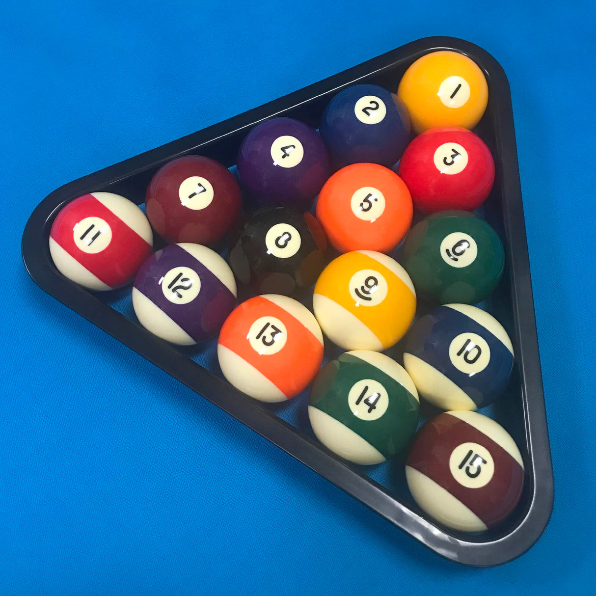 OKKO Billiard Pool Table Plastic 8 Ball Triangle Rack Black for Standard 2 ¼” Pool Balls OKKO