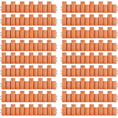 Yaheetech 18pcs Garden Wooden Short Fence,Outdoor Landscape Edging Flexible Decorative Border, No-Dig Wood Fences for Spring Yard Patio Pathway Lawns Courtyard Maintenance - 594in