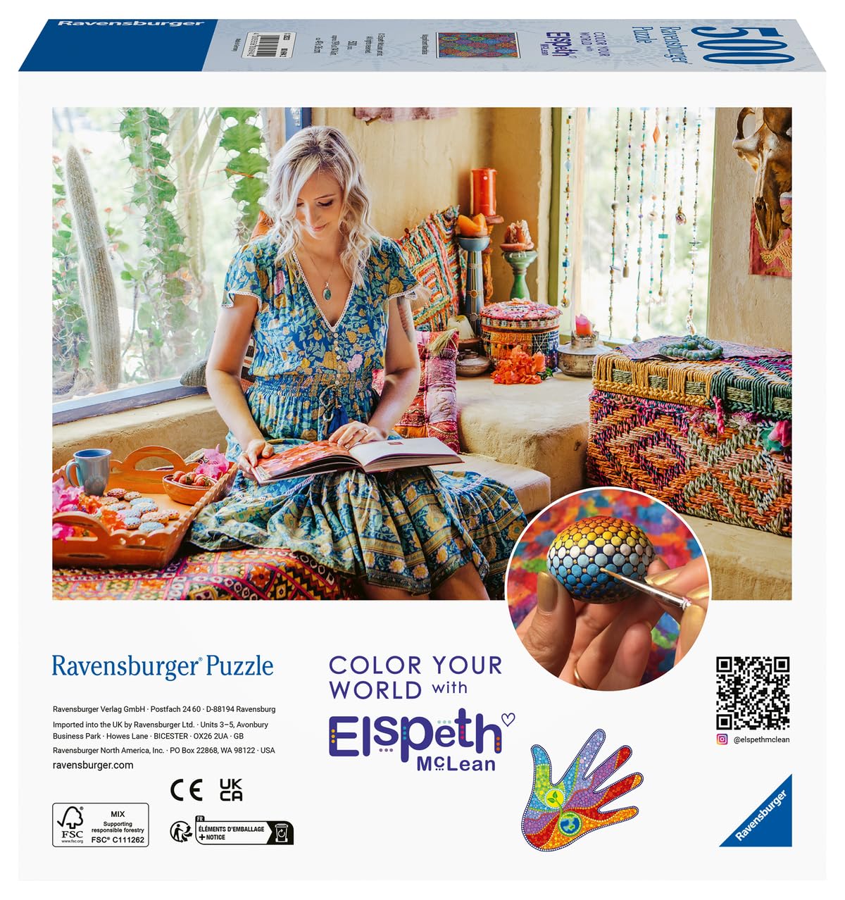 Ravensburger Color Your World Series: Magnificent Mandalas 500 Piece Jigsaw Puzzle for Adults - 80694 - Handcrafted Tooling, Made in Germany, Every Piece Fits Together Perfectly Ravensburger