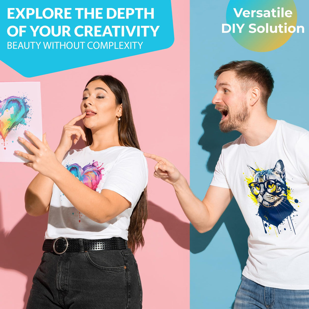 DTF Transfer Powder Film Kit for DTF Sublimation Printer,All-in-1 DTF Starter Kit- 8.8oz White Digital Hot Melt Adhesive &15 Direct to Film Pretreat Iron-on Transfer Paper Fabric INKCREDIBLE