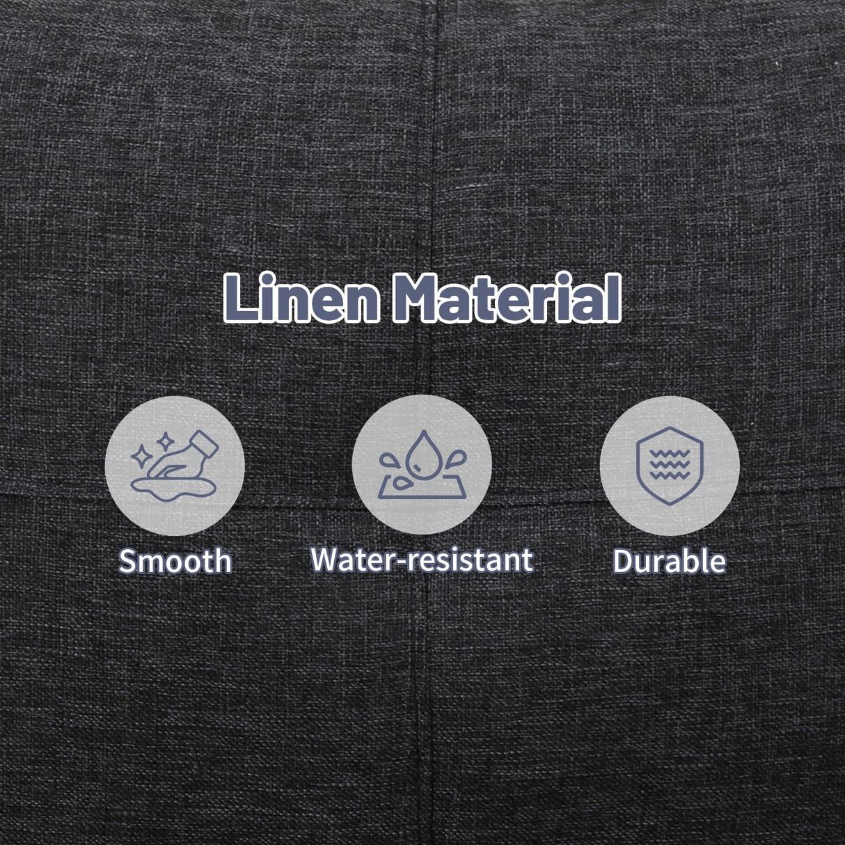 L Shaped Modular Sectional Sofa with Reversible Chaise Lounge, 5-Seater Corner Couch, Linen Upholstery Convertible Sofá w/Movable Ottoman, Cup Holders, 2 Pillows and Rivet Ornament for Living Room NicBex