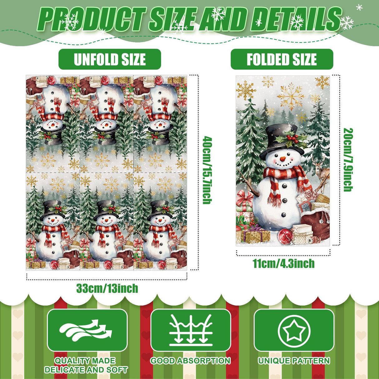 100 Pcs Christmas Guest Napkins 2 Ply Snowman Disposable Paper Napkins for Decoupage Snowflake Elk Xmas Tree Decorative Winter Christmas Cocktail Guest Hand Towel for Party Table Dinner Bathroom Janlaugh