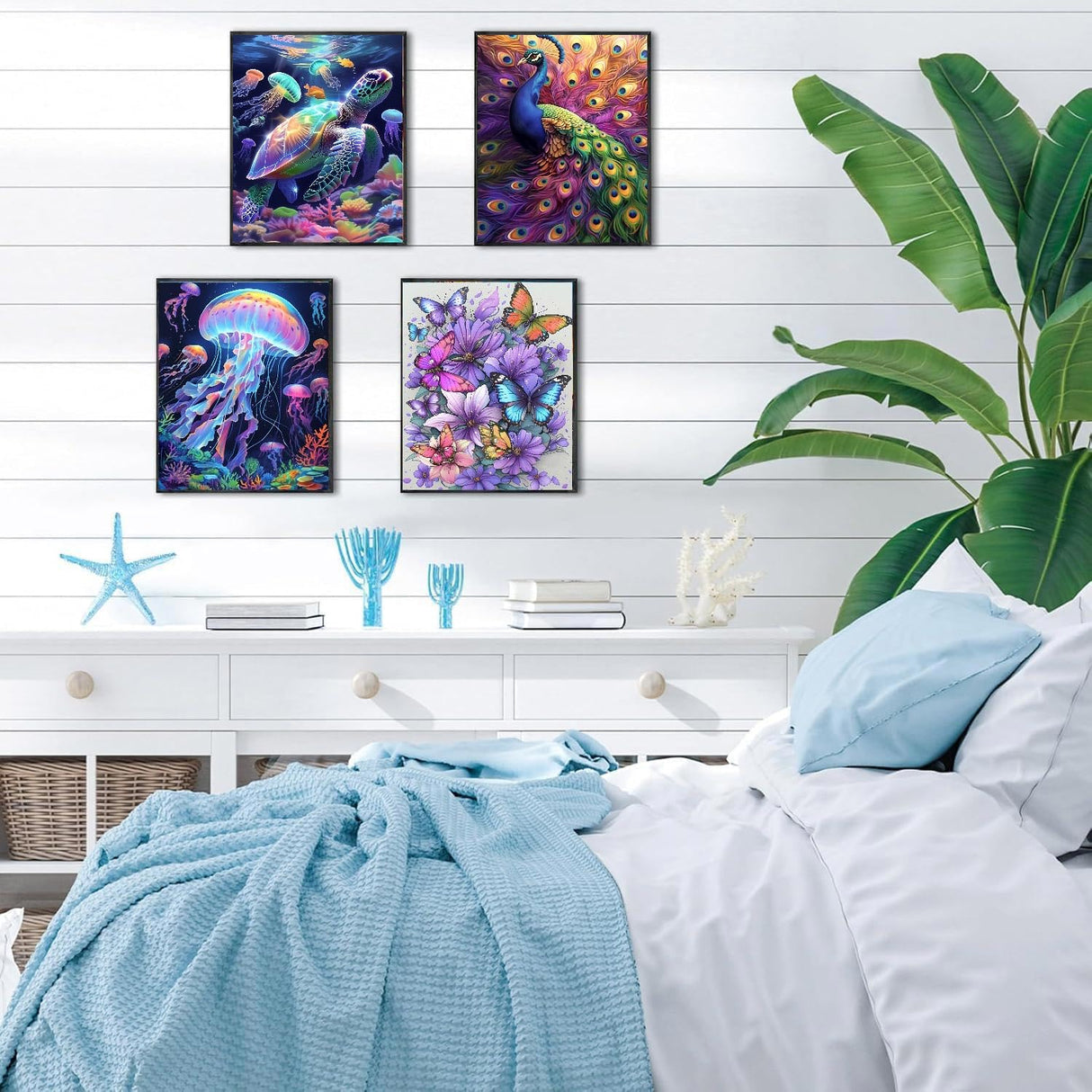 CraftCraze 12 Pack Animals Diamond Art Painting Kits for Adults - 5D Diamond Dots for Adults Beginner,DIY Round Full Drill Gem Art Painting by Numbers kit for Wall Decor Gifts 12x16 inch CraftCraze