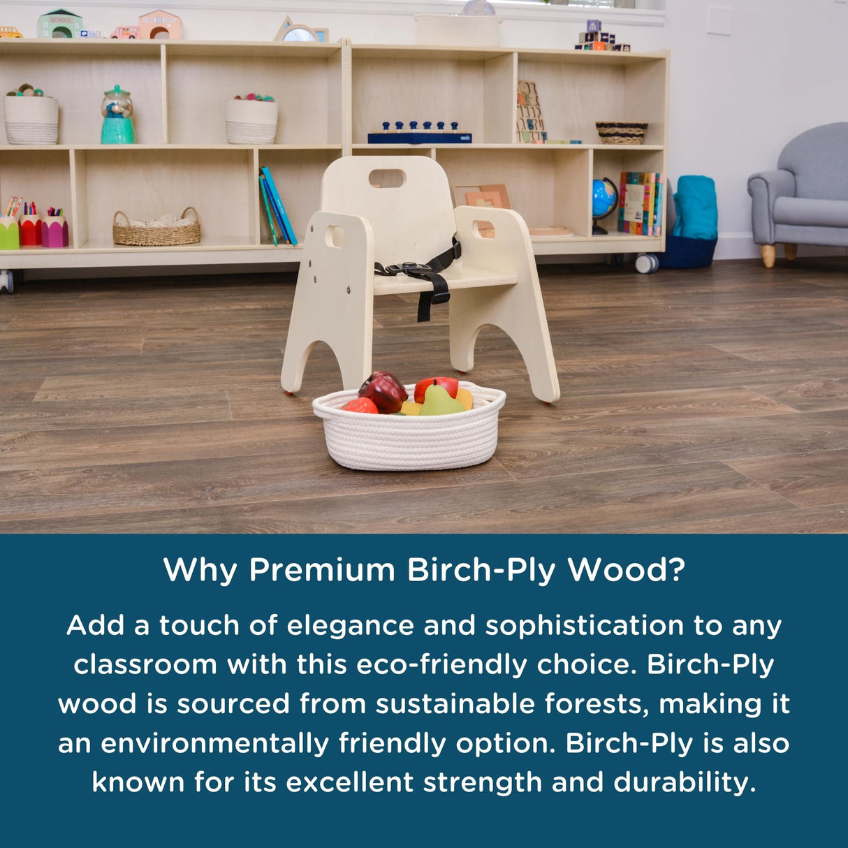 Children’s Factory Toddler Chair with Strap, Baby Activity Seat, Toddler Feeding Chair, 9" H Seat Children's Factory