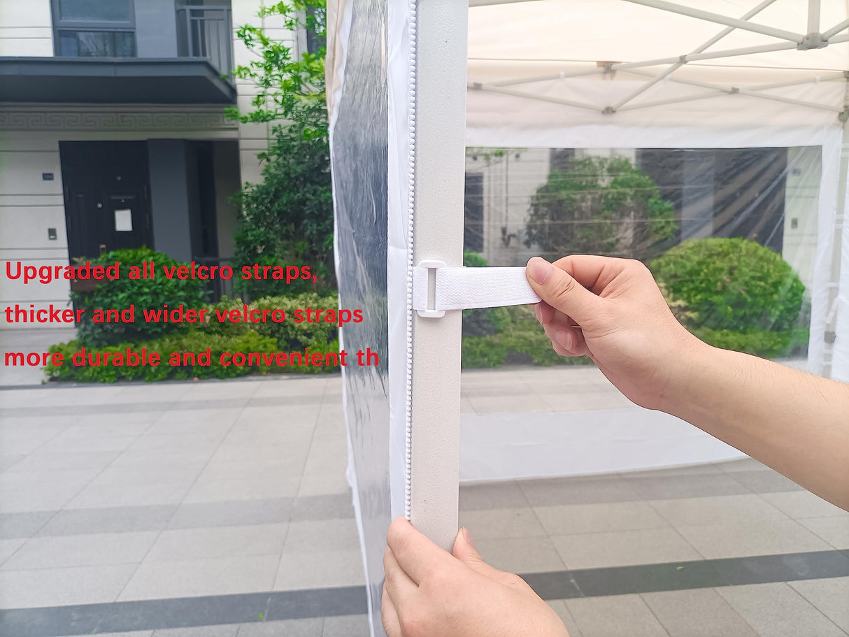 SCOCANOPY Clear Window Sidewall for 12x12 Canopy Frame, 3 Pack Sunwalls Only,(White) SCOCANOPY