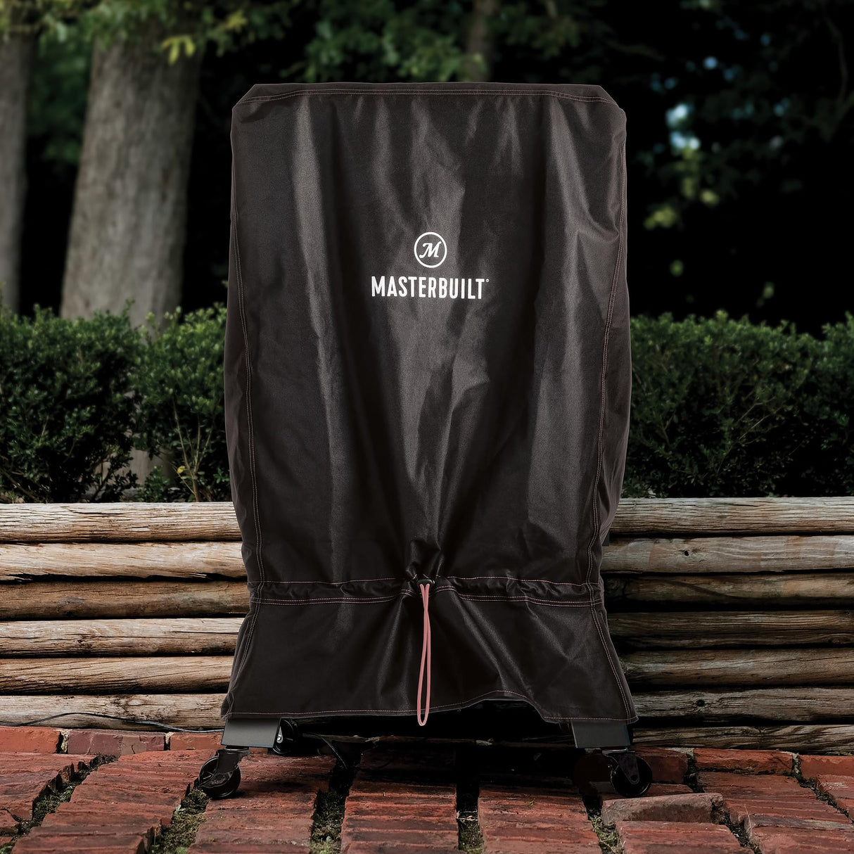 Masterbuilt® 40-inch Vertical BBQ Smoker with Legs Weather-Resistant Polyester Cover with Adjustable Drawstring in Black, Model MB20080321 Masterbuilt