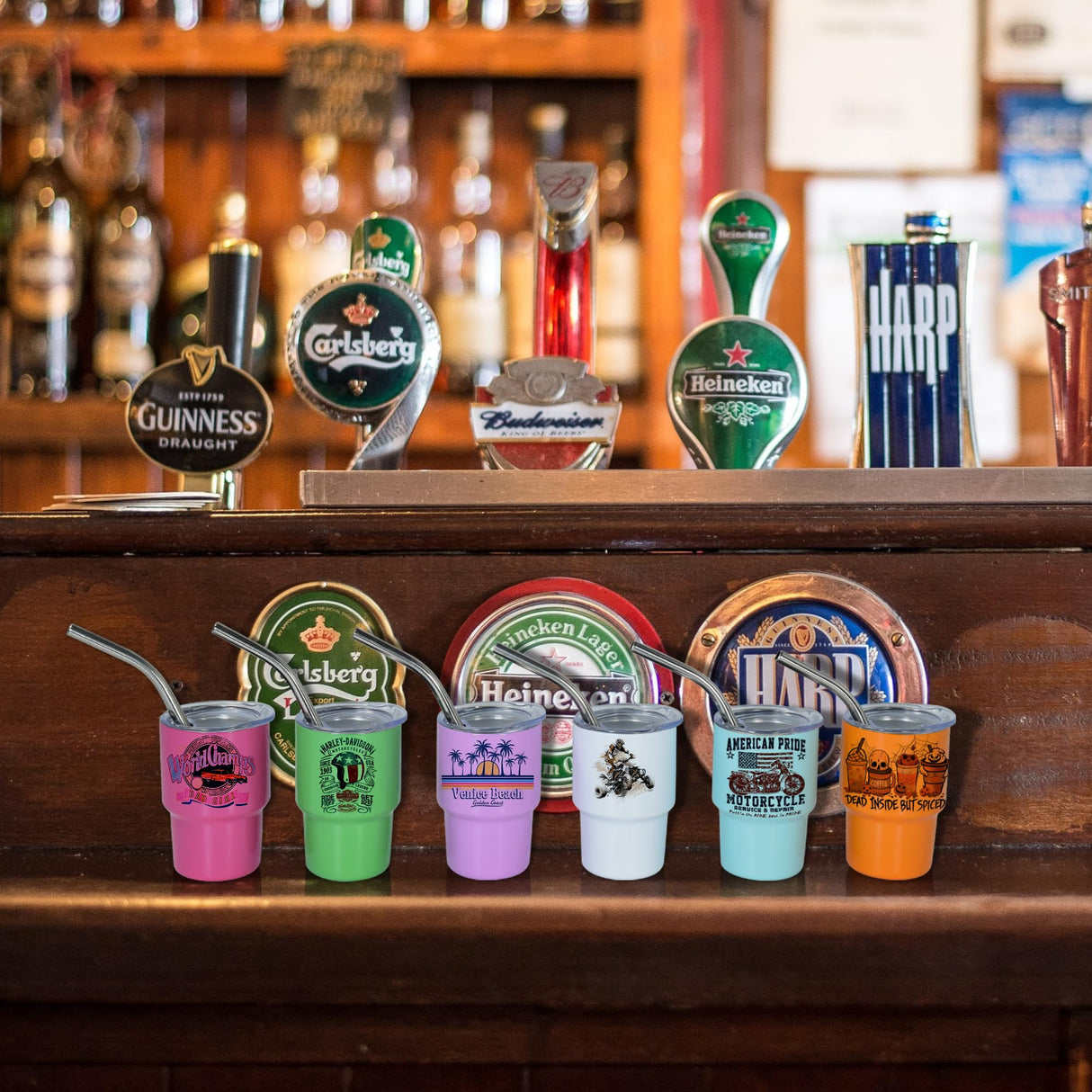 FECBK 3 oz Mini Tumbler Shot Glass with Straw and Lid 12 Pcs Sublimation Shot Glasses Tumblers Stainless Steel Mini Shot Glasses with Lids for Wedding Party Whiskey Cocktail Bar, 12 Colored FECBK