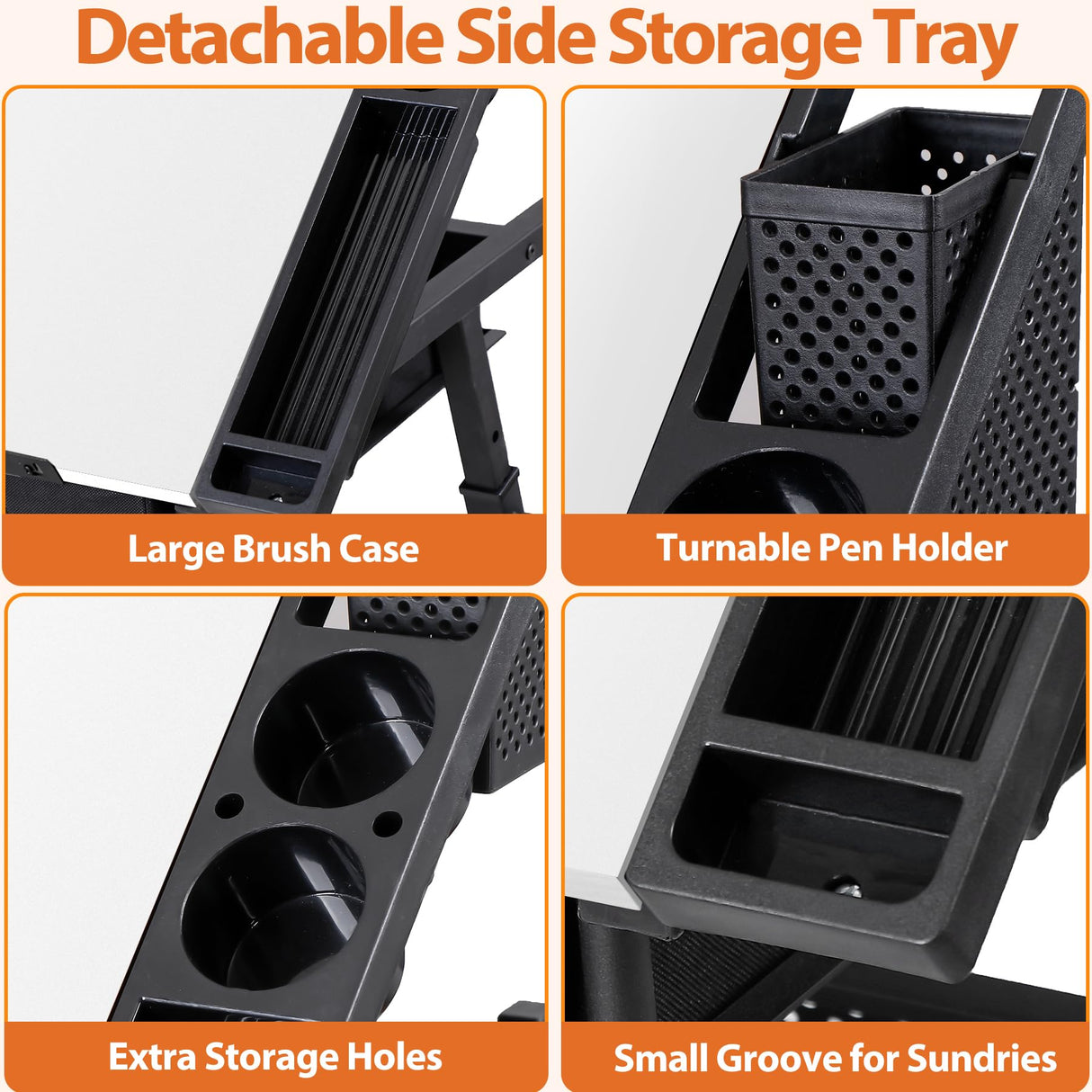 SUPER DEAL Adjustable Drafting Table Set with Charging Station, Tilting Drawing Desk Artist Desk with Stool Multifunctional Art Craft Workstation with 2 Storage Drawers, White SUPER DEAL