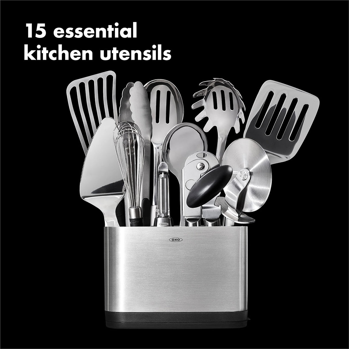 OXO Steel Piece Utensil Set, 15 PC, Stainless Steel OXO