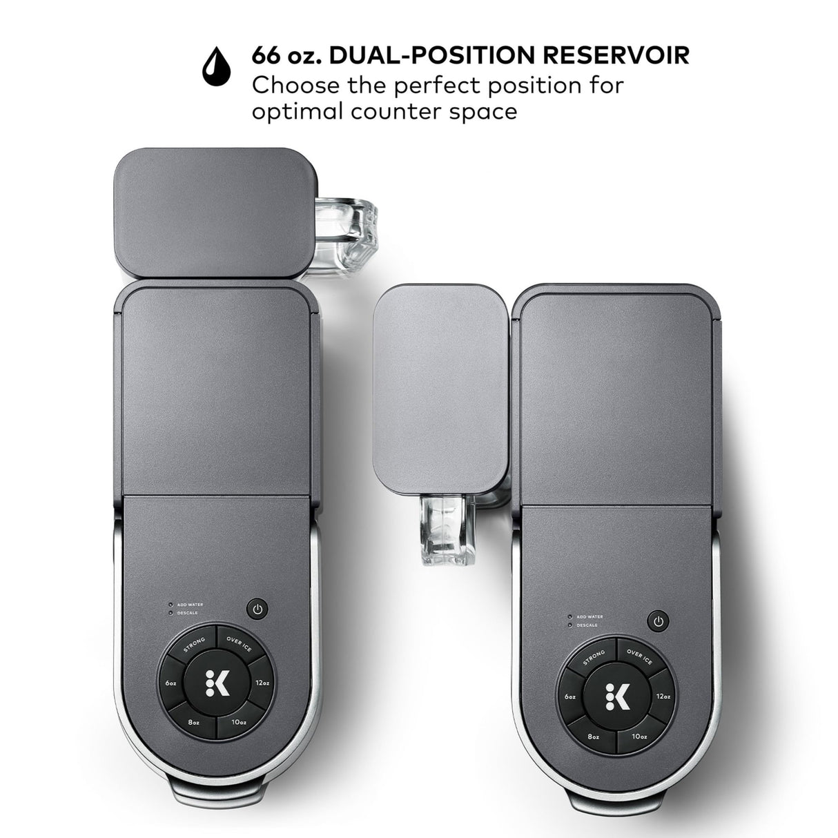 Keurig K-Supreme Single Serve K-Cup Pod Coffee Maker, MultiStream Technology, 4 Brew Sizes, 66oz Dual-Position Removable Reservoir, Gray Keurig