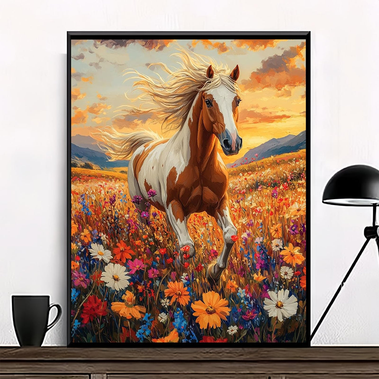 XTCIXAL Horse Diamond Art Kits for Adults, Horse Diamond Painting Kit, DIY Beginners Gem Art Suitable for Gifts and Home Wall Decor - 12x16 Inch XTCIXAL