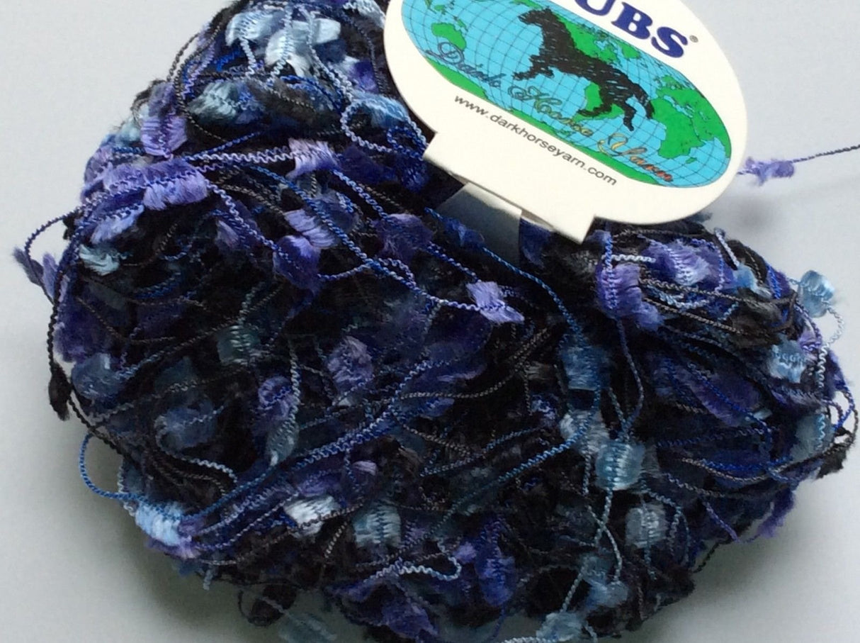 Purple, Blue, Black, Grey Butterfly Yarn - Dark Horse Nubs #65, 20 Gram, 71 Yards Dark Horse Yarns