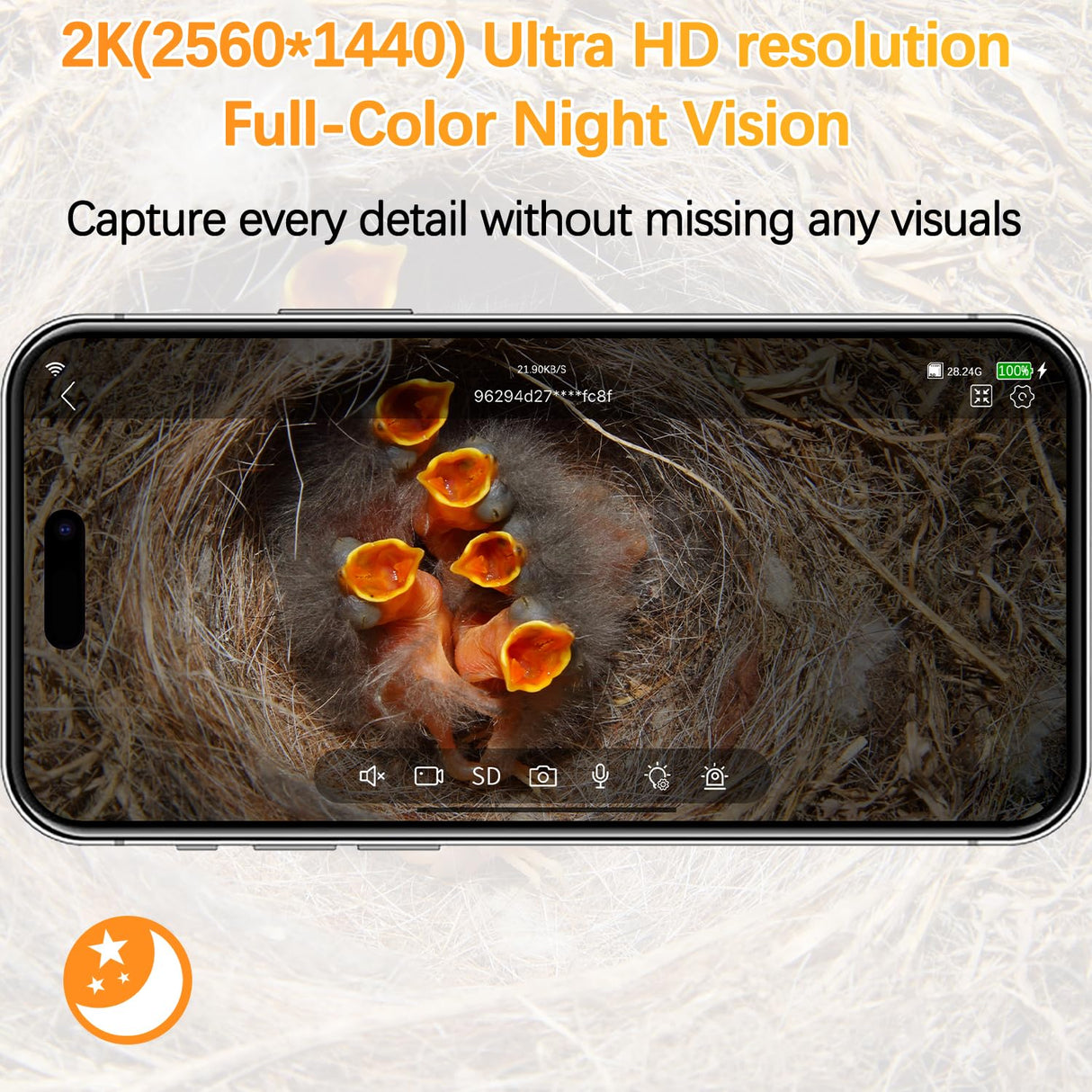 Smart Bird House with 5MP HD Camera, Solar-Powered & Night Vision - IP66 Weatherproof, App-Controlled Bird Watching for Bird Enthusiasts EYRIZON