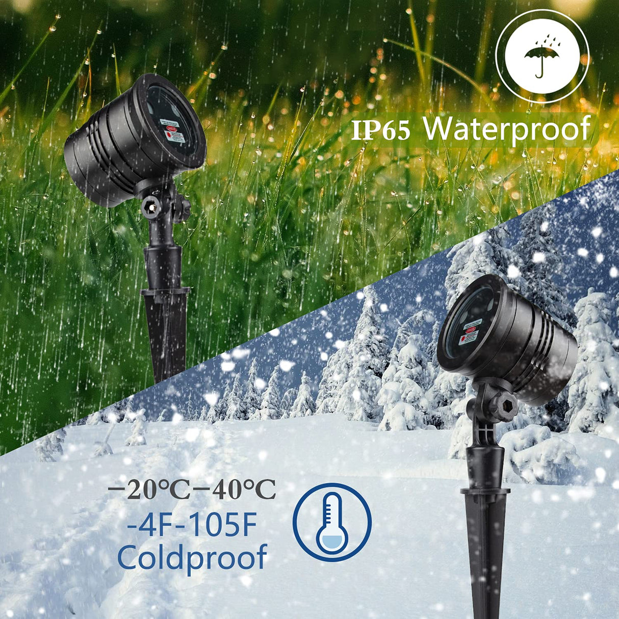 Christmas Lights Projector Outdoor, Waterproof Christmas Laser Lights with Remote Control for Outdoor Outside Christmas Decorations Farmhouse Christmas Decor Feibao