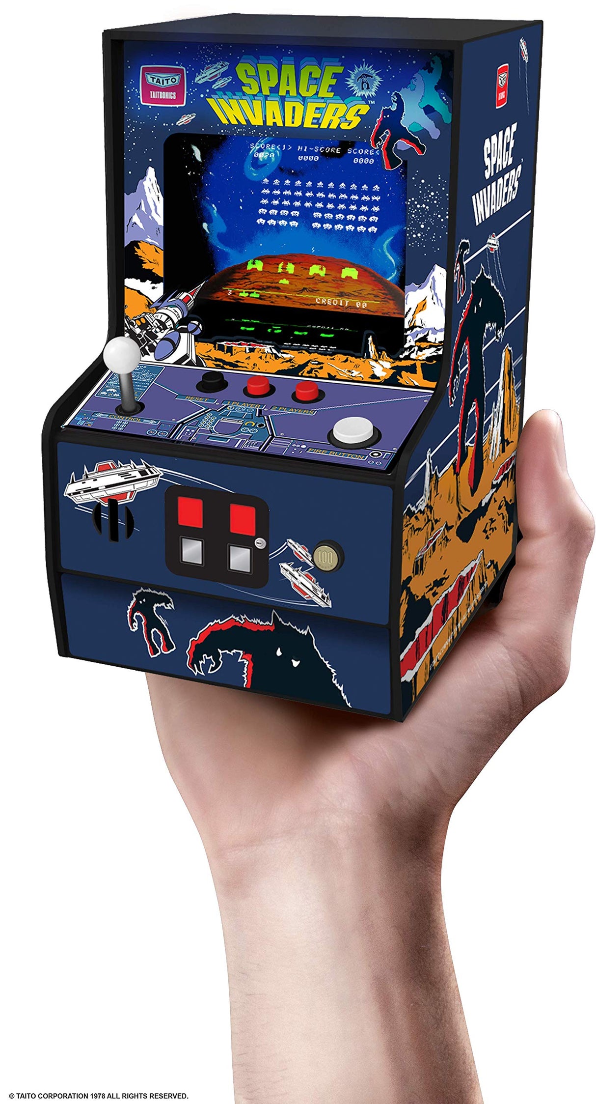 My Arcade Space Invaders Micro Player: Mini Arcade Machine Video Game, Fully Playable, 6.75" Collectible Premium Edition My Arcade