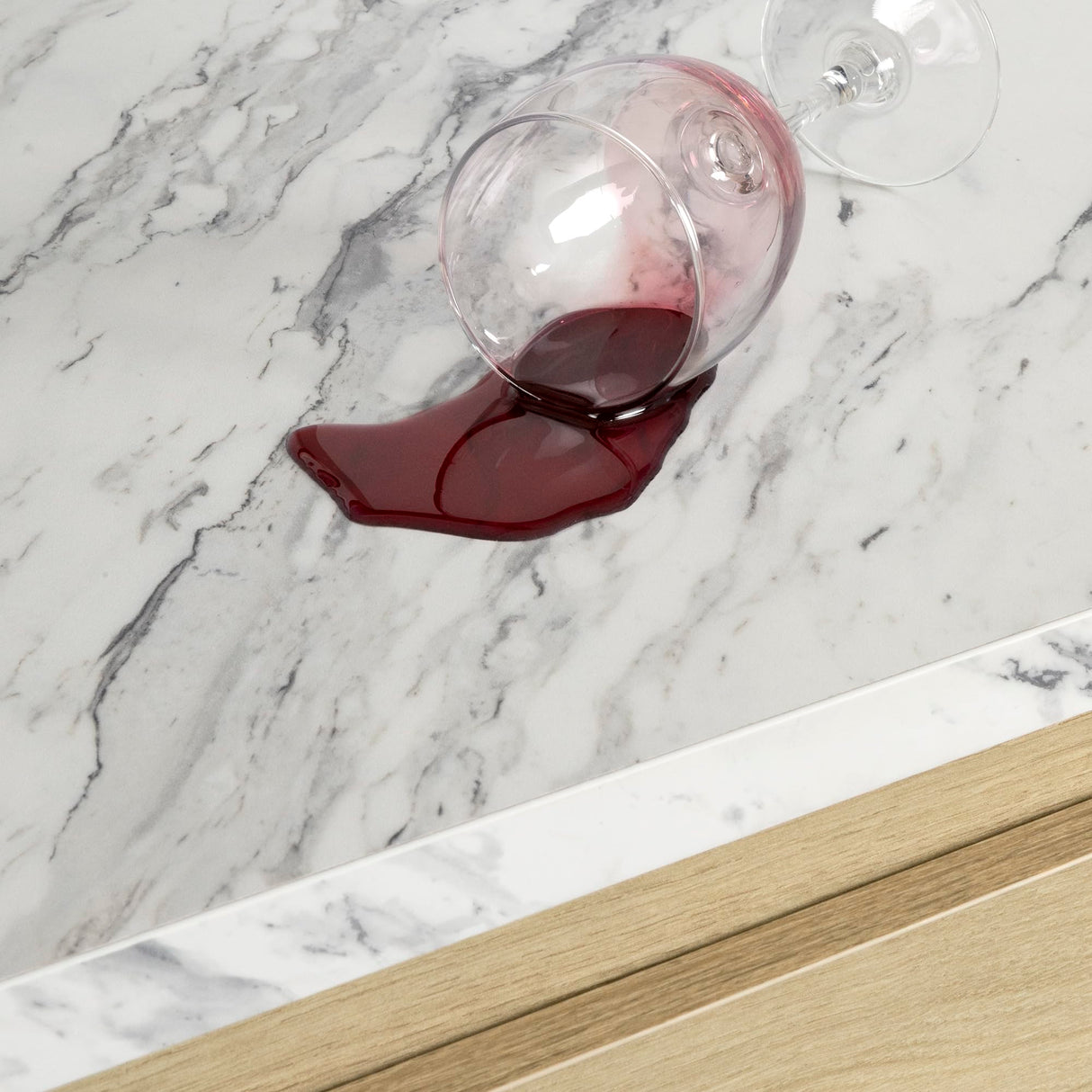 South Shore Myro Kitchen Island Faux White Marble and Blonde Oak, Contemporary South Shore