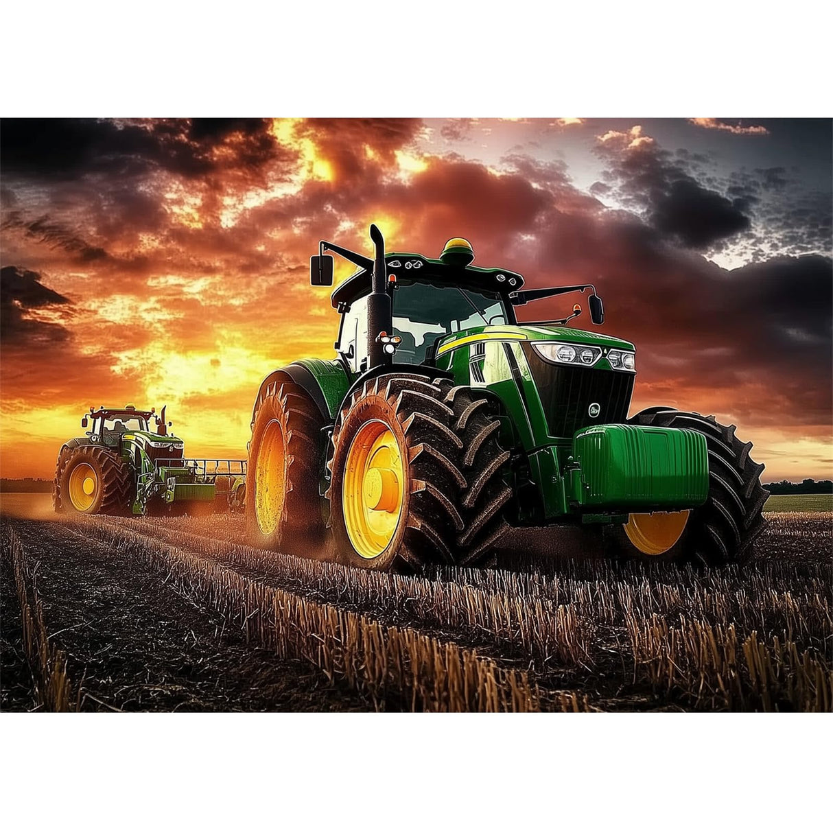 CEOVR Farm Diamond Art Kits for Adults, Tractor Diamond Painting Dots 5D Full Drill DIY Gem Art, Adult Crafts Kits Wall Decor for Home Office 12x16in CEOVR