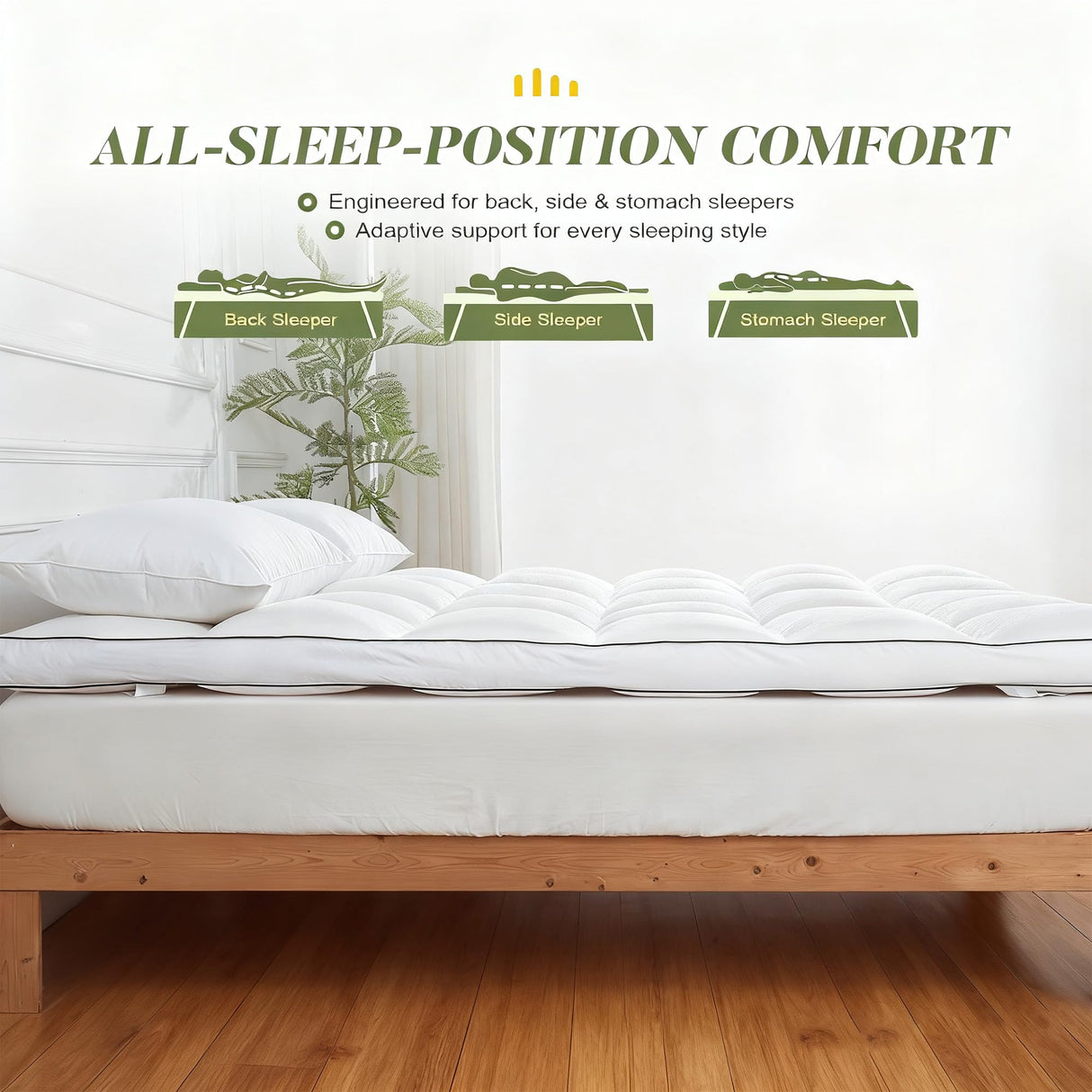 Mosluna 3 Inch Memory Foam Mattress Topper King Size, Extra Soft Pillow Top Mattress Topper, Fluffy Shredded Memory Foam Filled, Breathable Mattress for Back Pain Relief, 78x80 in. Mosluna