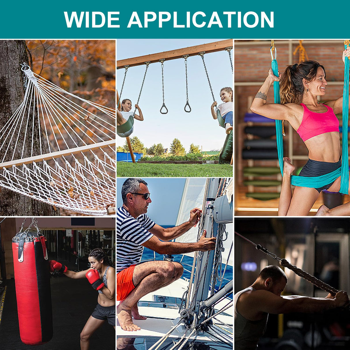 CZXNBI Heavy Duty Hammock Hanging kit - 1000 lb Capacity Swing Hooks, Ceiling Hooks for Wall/Ceiling Mount, Indoor & Outdoor - Stainless Steel (Medium) CZXNBI