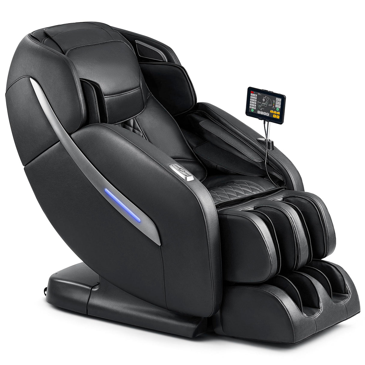 MYNTA Massage Chair Full Body, Zero-Gravity SL-Track Shiatsu Massage Chair Recliner with Lumbar and Calf Heating, Thai Stretch (Mc1612-Black) MYNTA