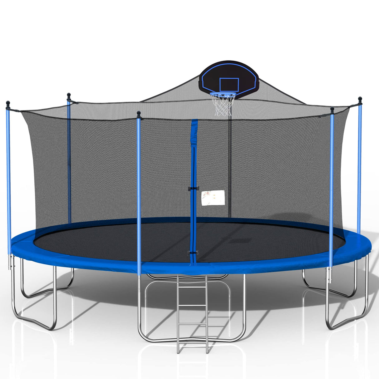 1500 LBS 16FT Outdoor Trampoline for Kids and Adults with Safety Enclosure Net (Blue) Awlstar