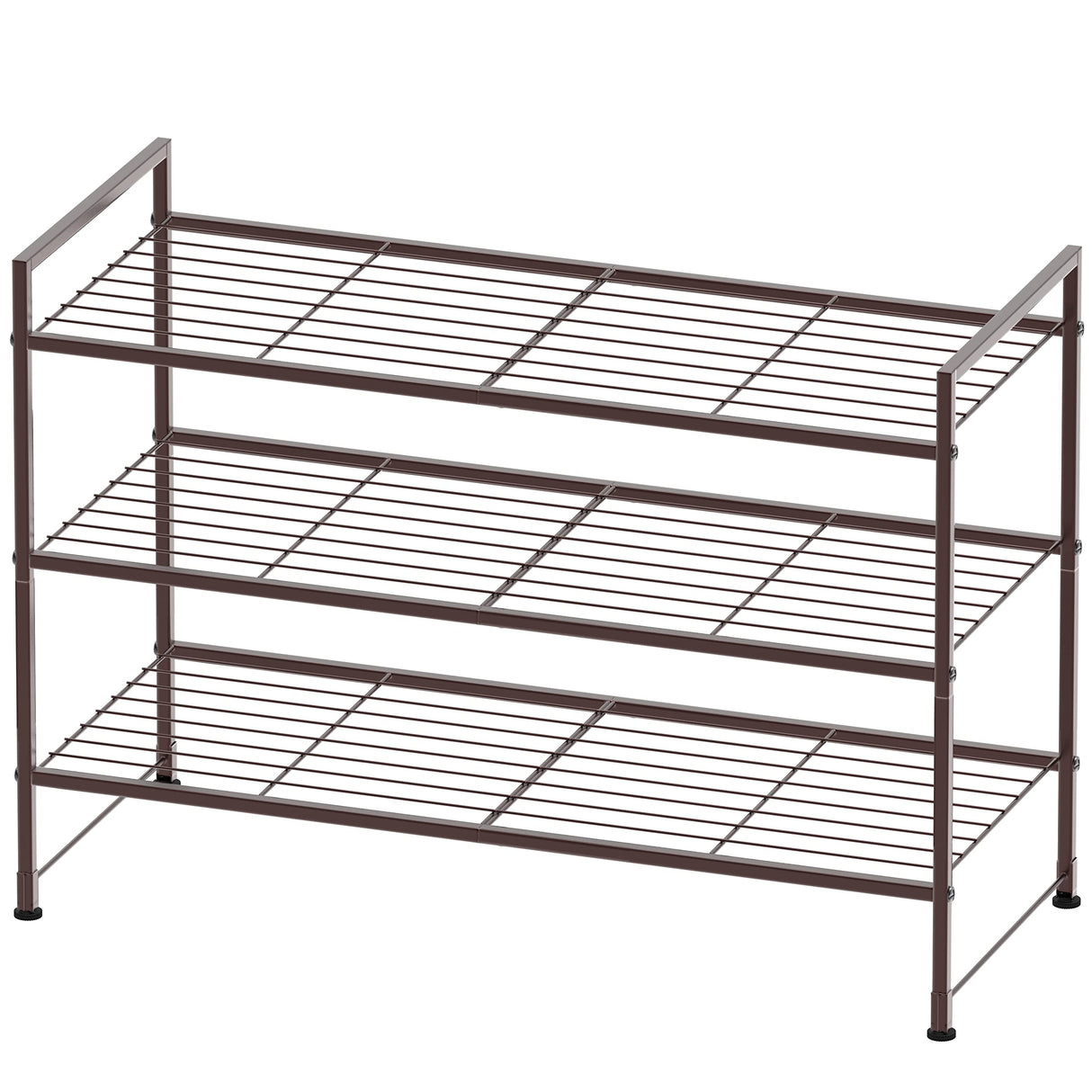 Simple Houseware 3-Tier Stackable Shoes Rack Storage Shelf, Bronze Simple Houseware