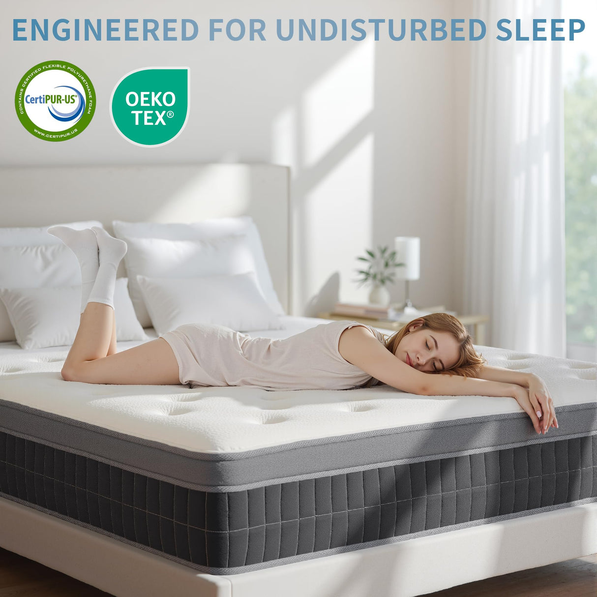 Twin Mattress 12 Inch, Twin Memory Foam Mattresses, Hybrid Matress with Pocket Springs for Breathable Comfort, Supportive Sleep, Pressure Relief, Helps Relieve Back Pain, and Isolates Motion inight