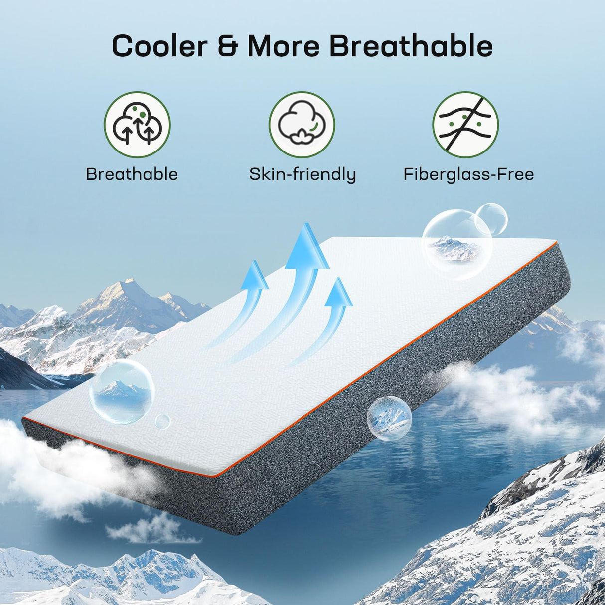 Marsail Twin Mattress, 8-inch Gel Memory Foam Mattress, Medium-Firm Mattress in a Box for Pressure Relief & Support, Breathable Cooling Twin Bed Mattress with Zippered Cover Marsail