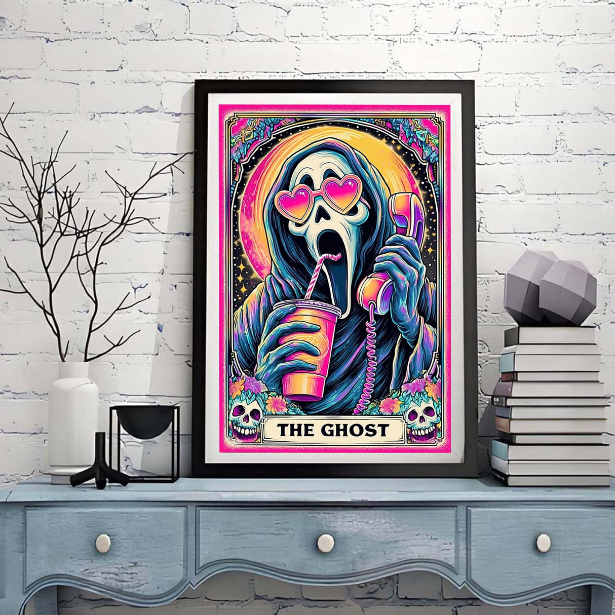 DIYDECORFUN Halloween Ghost Diamond Art Painting Kits for Adults Beginner The Ghost Diamond Art On Canvas,DIY 5D Full Round Drills Skull Painting with Diamonds Gem Art Crafts for Home Decor 12x16 in DIYDECORFUN