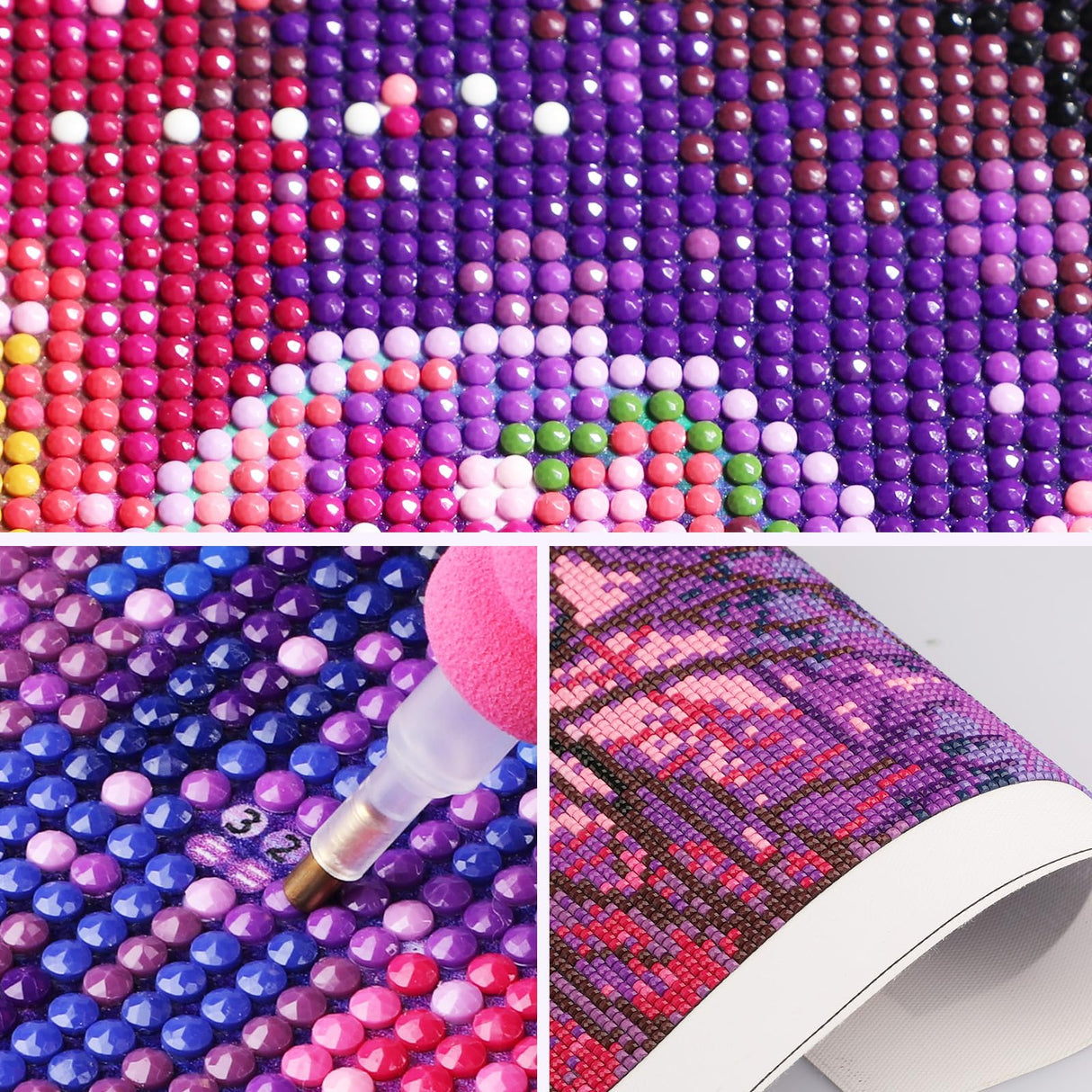 SENQAO 4 Pack Gothic Diamond Painting Kits for Adults, 5D Diamond Art Kits for Beginners, DIY Bear Horror Doll Round Full Diamond Gemstone Art Rhinestone Painting for Wall Decor 12X16 inch SENQAO