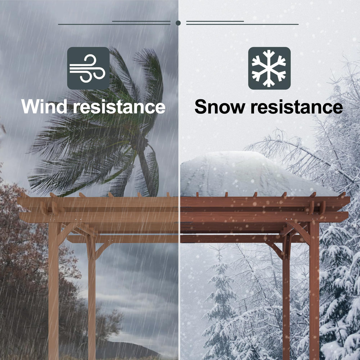 Mulinsonfly Outdoor Pergola 12'x14' - Sturdy Wooden Frame for Garden, Patio, and Backyard, Wood Pergola Ideal for Outdoor Entertaining and Relaxation Mulinsonfly