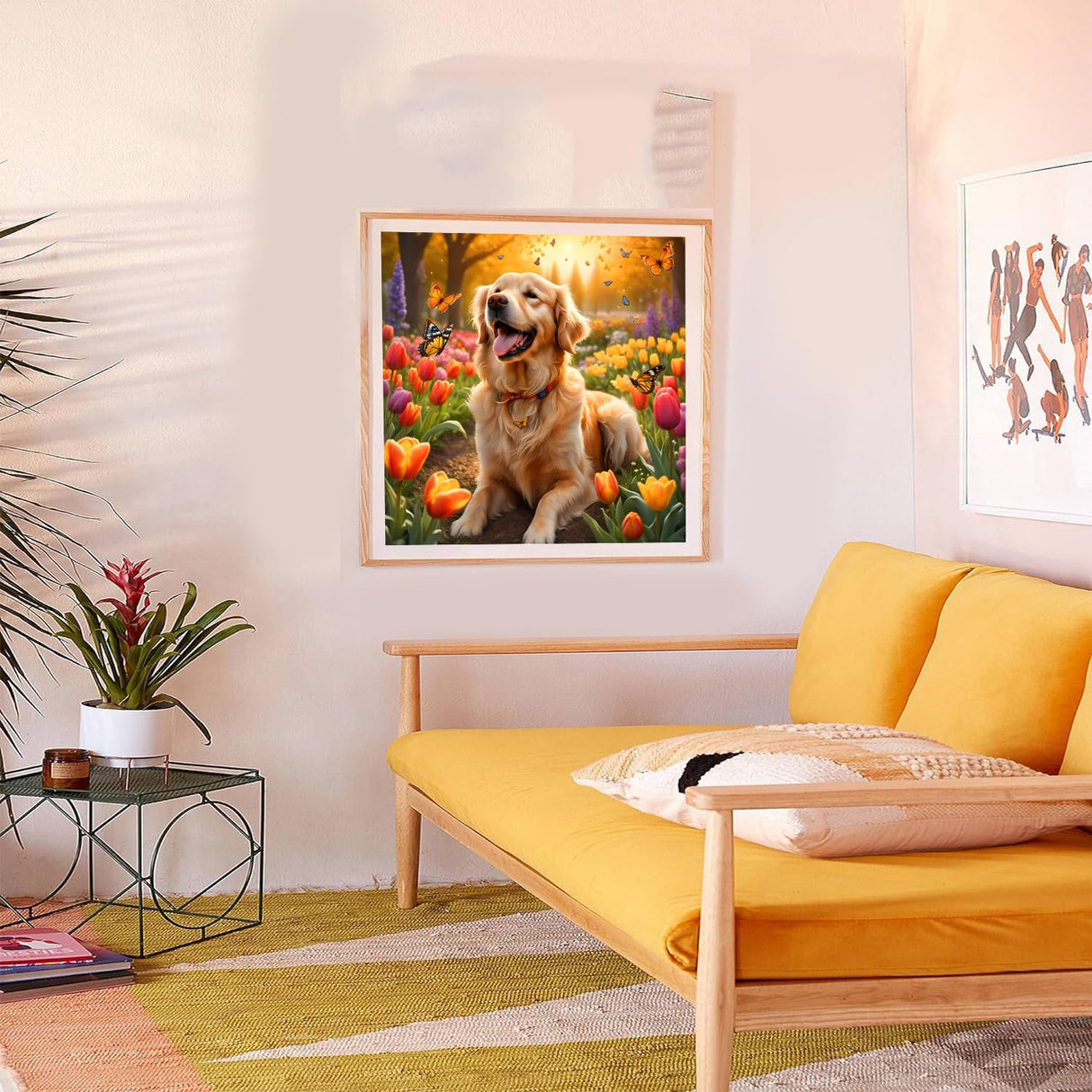 Lophomie Diamond Art Kits for Adults, 5D DIY Dog Diamond Painting Kits for Adults Beginners, Diamond Dots Kits Gem Arts Crafts for Home Wall Decor 14x14 Inch Lophomie