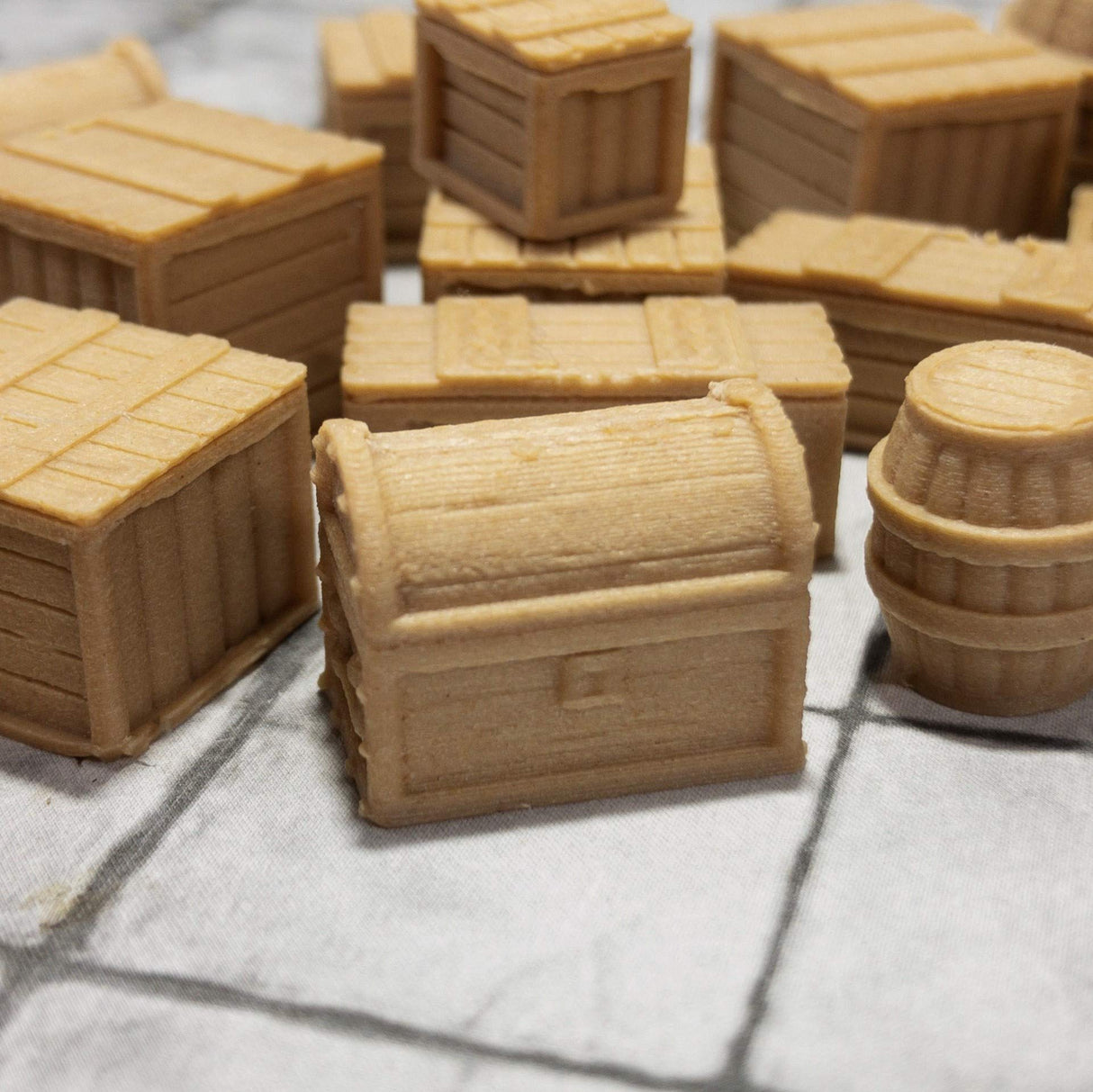 Extruded Gaming Pine Crates Barrels and Chests Extruded Gaming