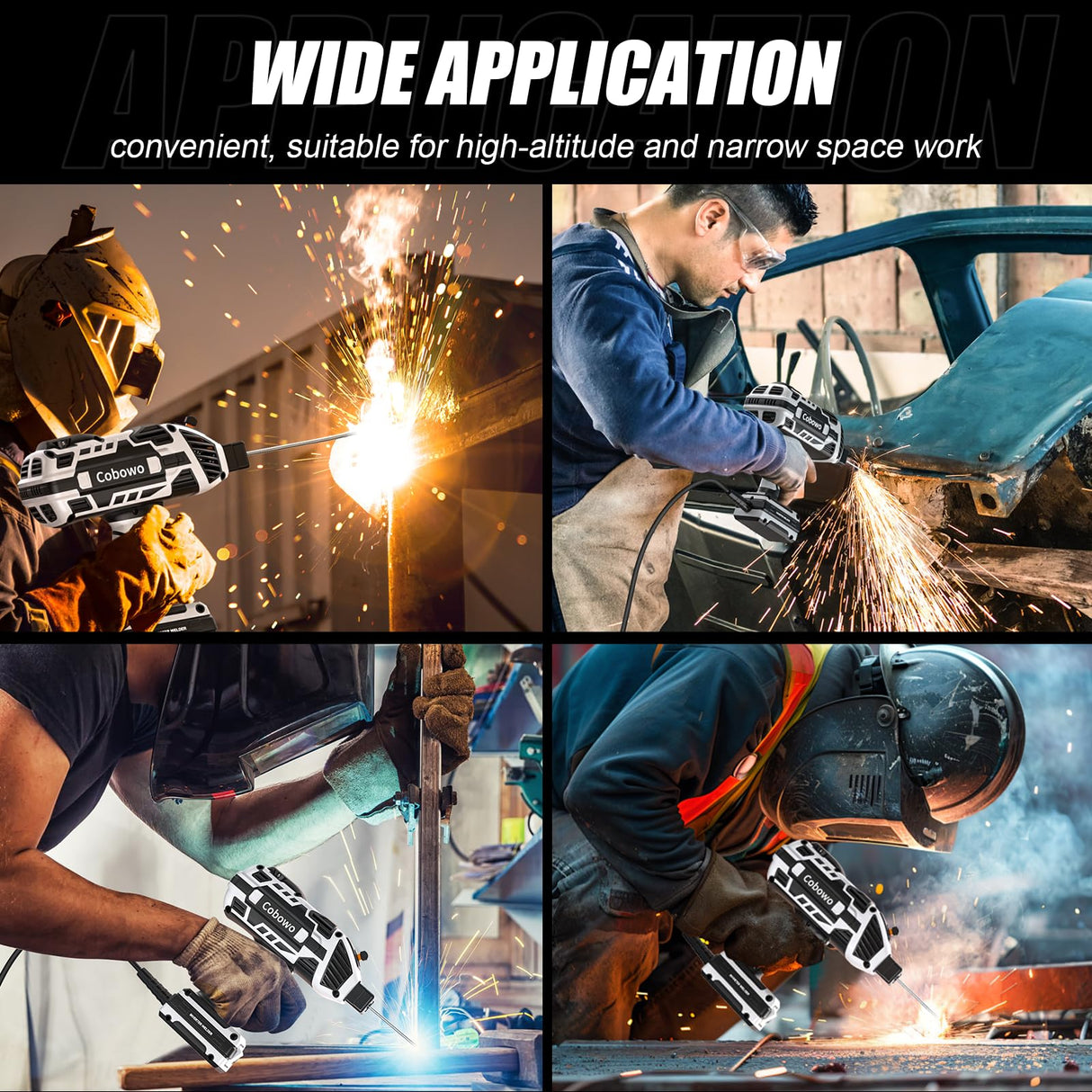 Portable Electric Welding Machine, Upgraded 110V ARC Welder, 20-120A, IGBT Inverter, 6 Variable Currents, Welding Tool for 3/32"-1/8" Rod. Perfect Gift for DIY, Repairs, Metal Fabrication, Automotive Cobowo