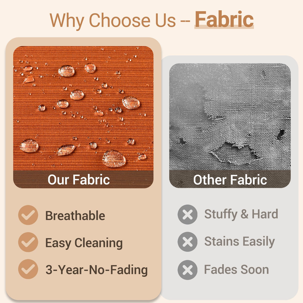 HOOOWOOO Outdoor Patio Furniture Set,8 Pieces Wicker Out Door Sectional Furniture L Shaped Couch,Patio Conversation Sets with Swivel Rocking Chair LED Table,Brick Red HOOOWOOO