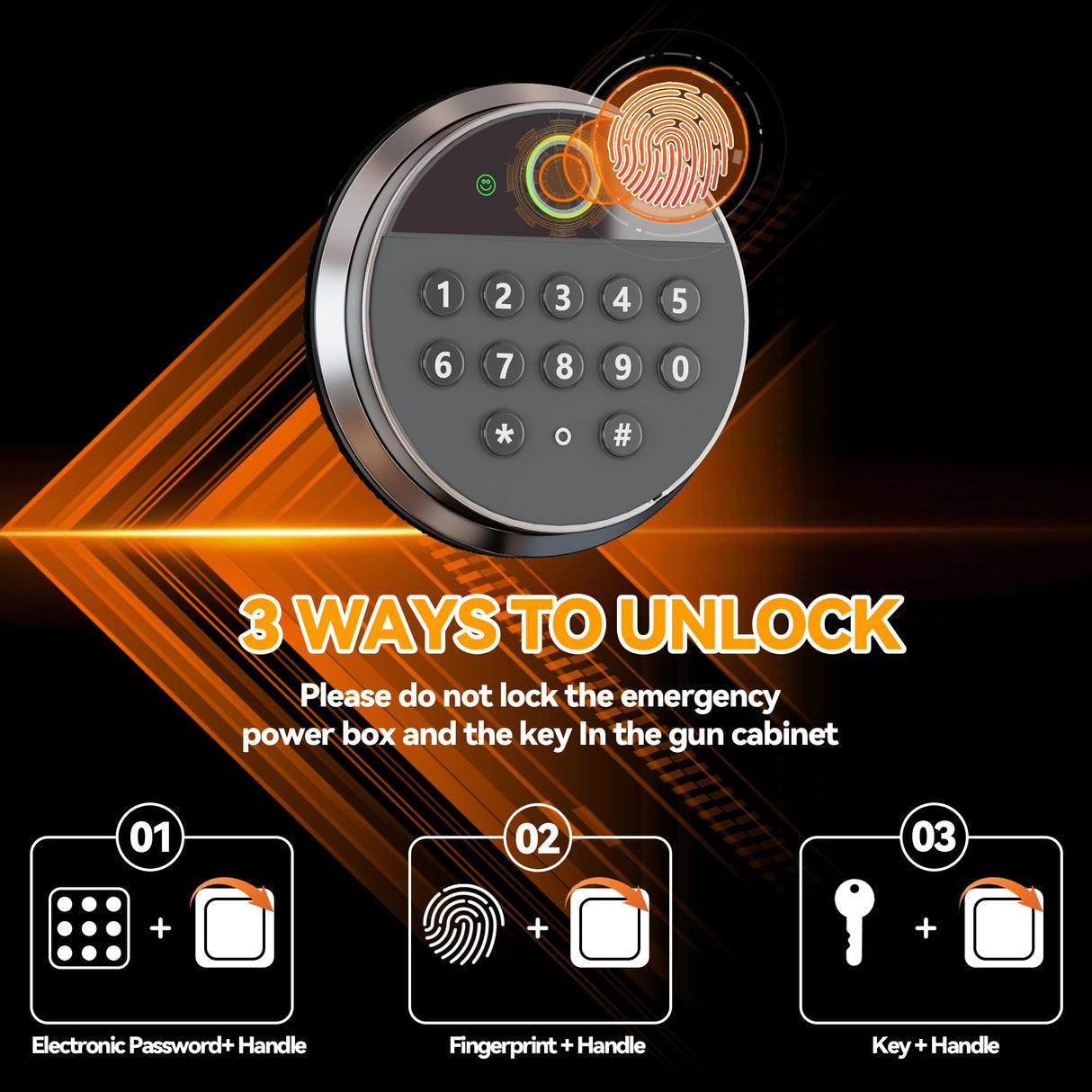 10-12 Gun Safe for Home Rifle and Pistols,No Assembly Required Gun Safe Locker,Biometric Fingerprint Locking Cabinet,Electronics Keyboard Password Cabinet Safes,Adjustable Partition Storage Rifle Case Leariso