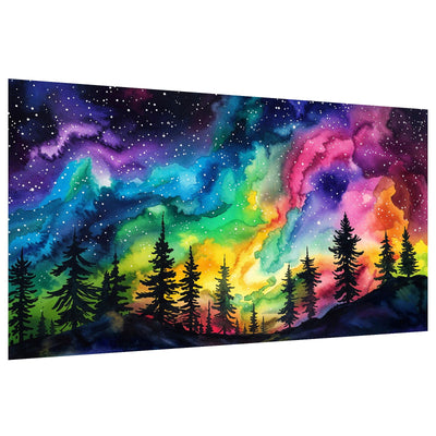 HeeBenor Large Diamond Art Kits for Adults, 5D Aurora Diamond Painting Kits, DIY Full Drill Forest Landscape Diamond Art Painting, Gem Art Kit for Adults for Wall Decor 27.5 X 15.7 Inch