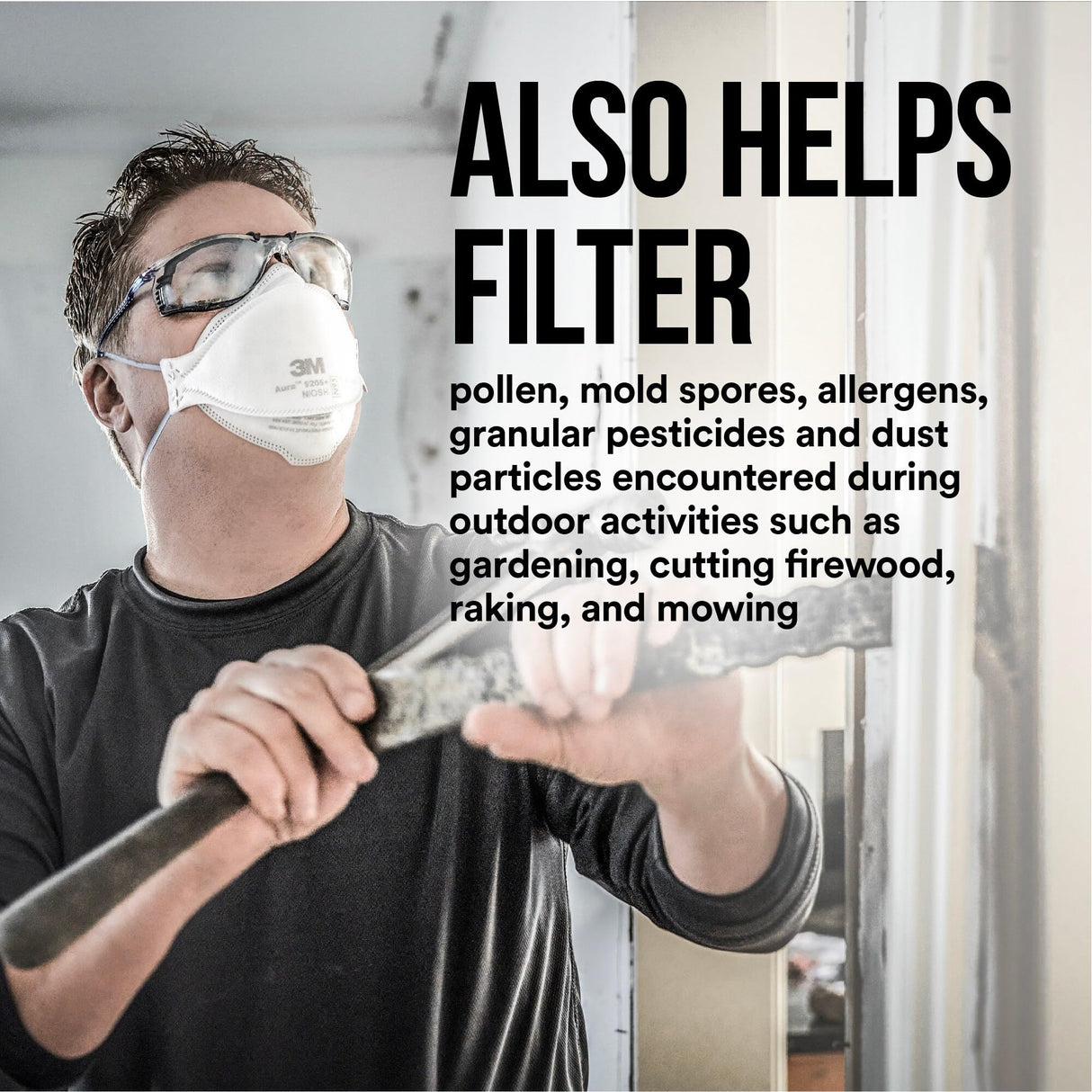 3M Aura Particulate Respirator 9205+ N95, Lightweight, Three Panel Designed Respirator Helps Provide Comfortable And Convenient Respiratory Protection, 10-Pack 3M