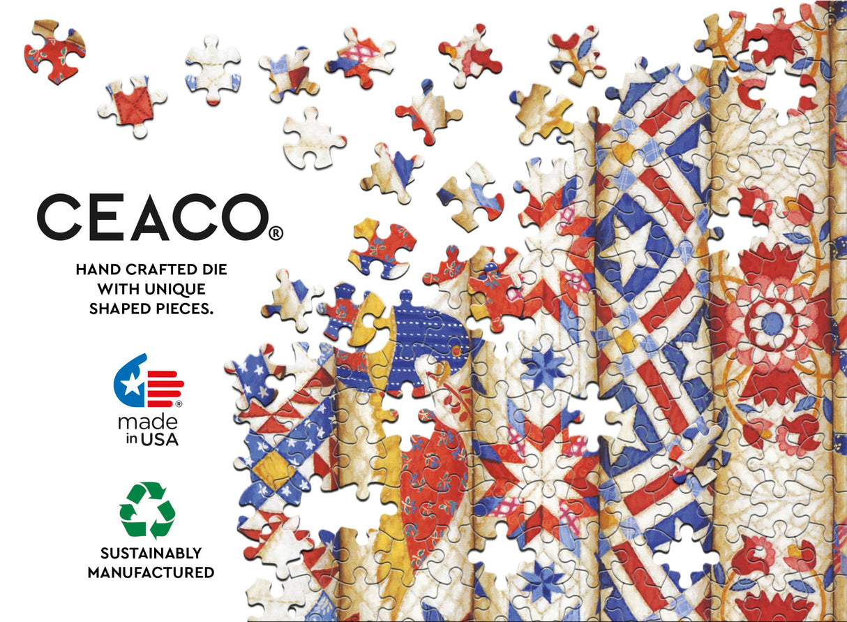 Ceaco - Patriotic Quilts - 1000 Larger Sized Piece Jigsaw Puzzle Ceaco
