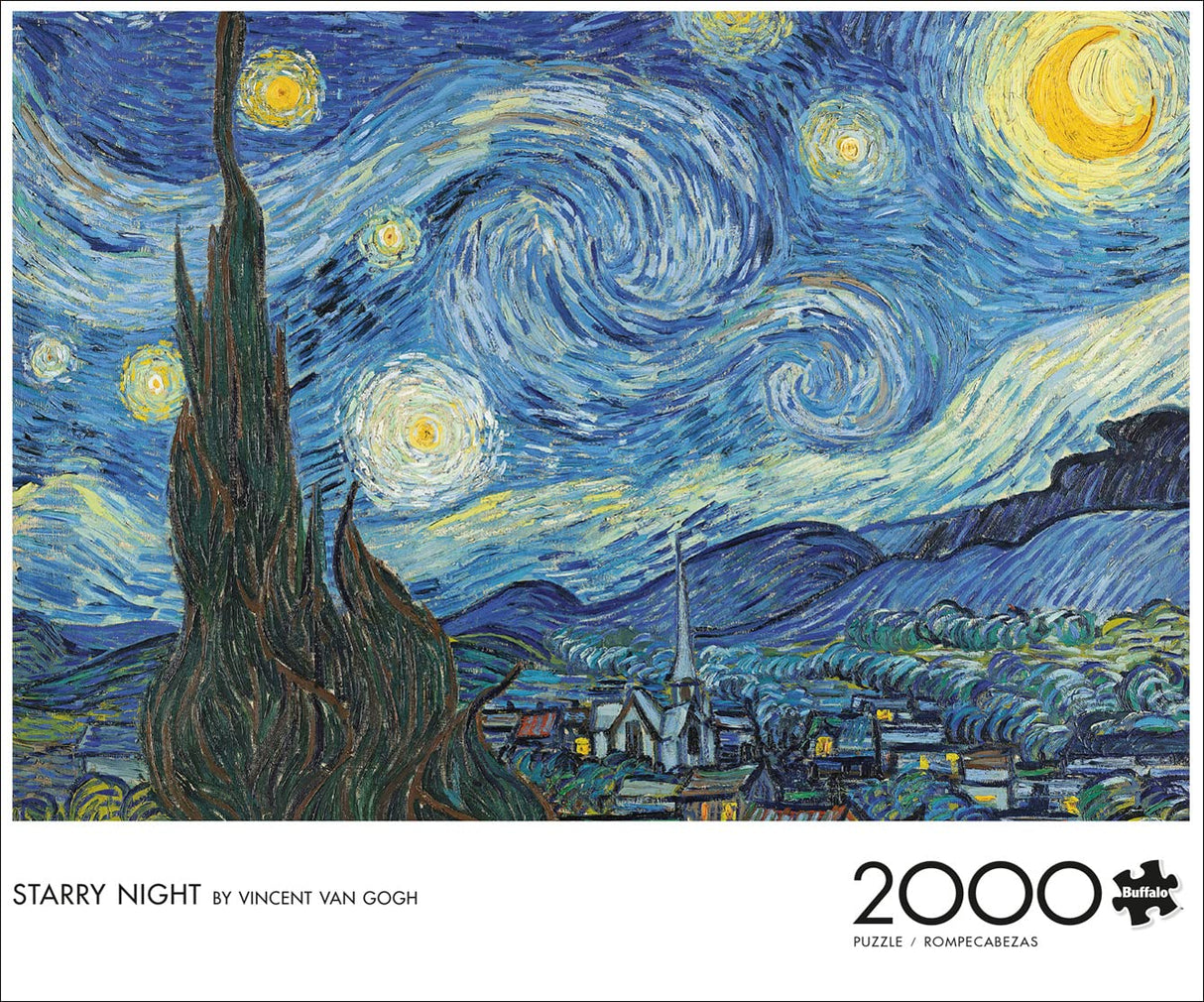 Buffalo Games - Starry Night - 2000 Piece Jigsaw Puzzle for Adults Challenging Puzzle Perfect for Game Nights - 2000 Piece Finished Size is 38.50 x 26.50 Buffalo Games