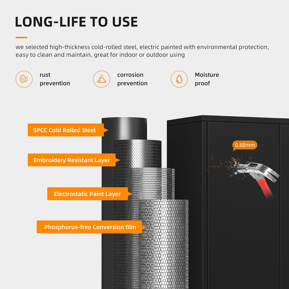 Greenvelly Metal Garage Cabinets with Pegboard,72" Black Steel Storage Cabinet with Doors and Shelves,Tall Tool Cabinet with Looking Doors for Garage,Home Office,Warehouse Greenvelly