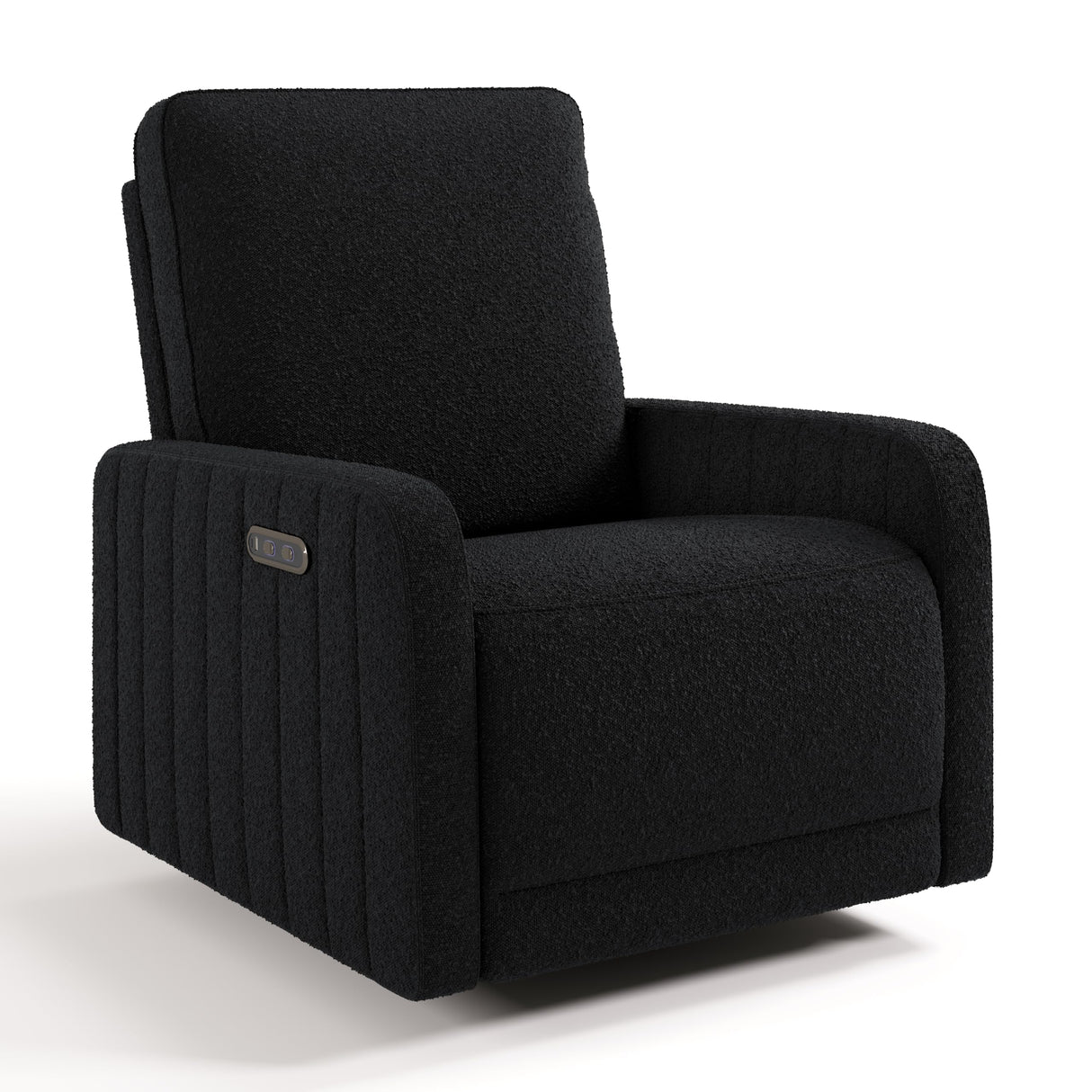 Storkcraft Kyoto Deluxe Extra-Wide Power Recliner Swivel Glider (Black Boucle) – Premium Electronic Power Recliner for Nursery, Includes Dual-USB Charging Port, Extra Wide Glider Rocking Chair Storkcraft