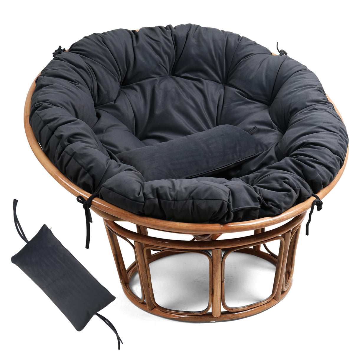 Disker Papasan Chair Cushion - 52 inch - Without Chair (Onyx Black) Disker