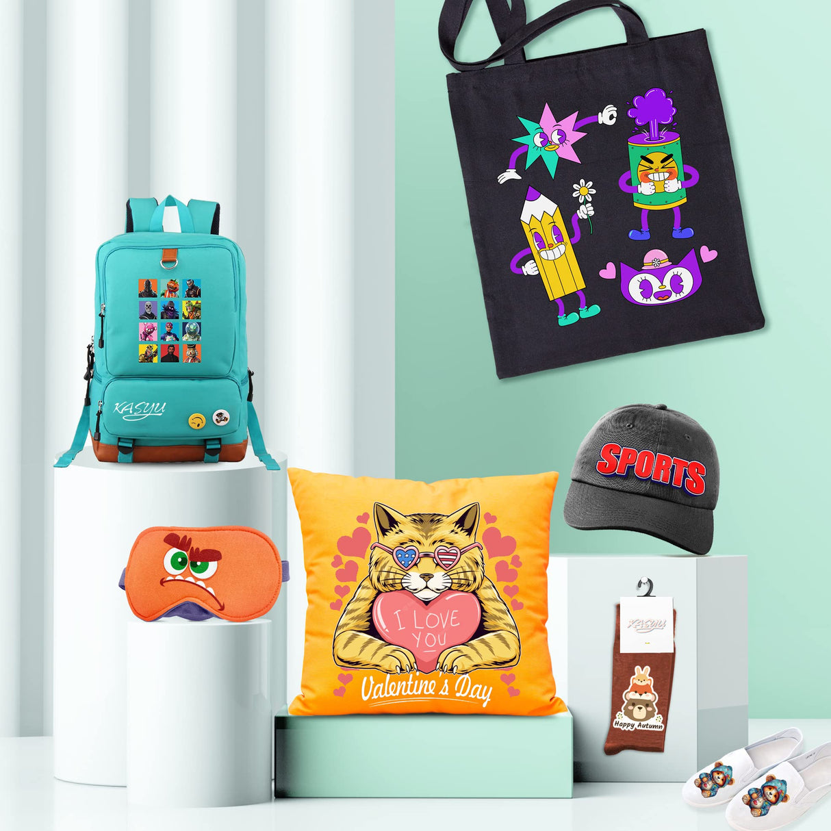 DTF Transfer Film, 50 Sheets 8.5"*11" DTF Paper with Smart Printing Pad for All Sublimation&DTF Printers,DTF Film for Sublimation Hack,Upgraded Premium Direct to Film for All Fabrics KASYU