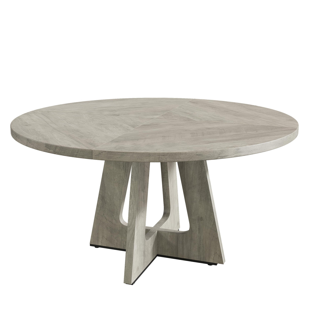 GarveeHome 47-Inch Round Dining Table, Wooden Kitchen Table for 4, Farmhouse Dinner Table with Wooden Top and Legs for Home Dining Room or Living Room - Grey(Only Table) GarveeHome