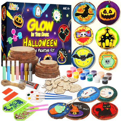 SpringFlower DIY Glow in The Dark Kids Painting Kits - Arts and Crafts Ages 6-12, Halloween Gifts & Party Supplies